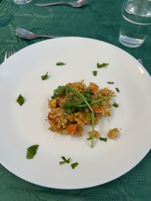 en tallerken med mat